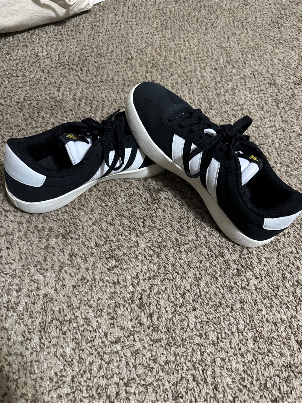 adidas Black and White Low-Top Sneakers. Great condition.